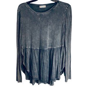 ALTAR'D STATE TAUPE WASHED BABYDOLL TOP SZ M